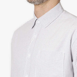 thumbnail FrizmWORKS OG Stripe Oversized Shirt, Grey, Detail Shot 3