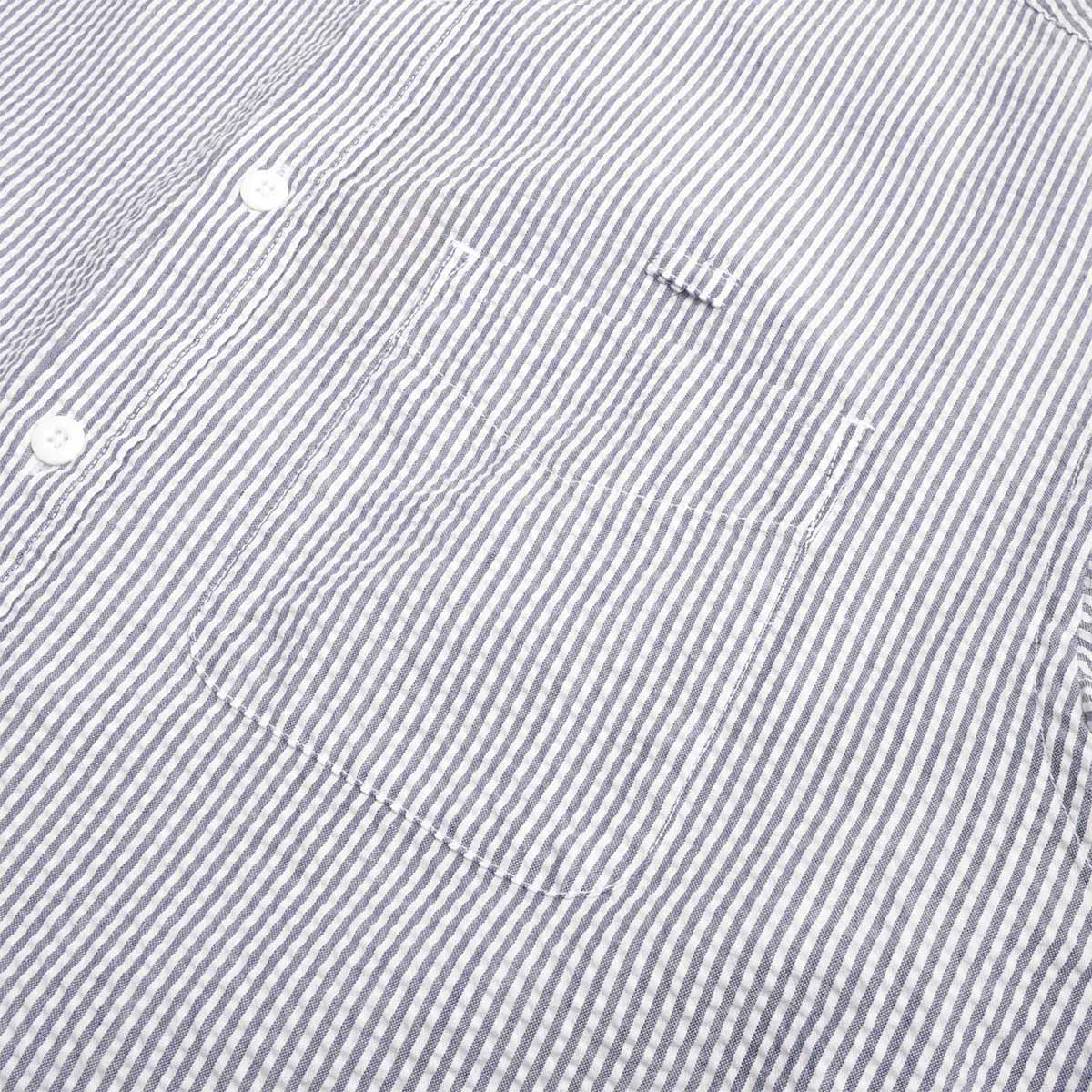 FrizmWORKS OG Stripe Seersucker Half Shirt, Blue, Detail Shot 3