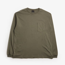 thumbnail FrizmWORKS Pigment Pocket Long Sleeve T-Shirt, Olive, Detail Shot 1