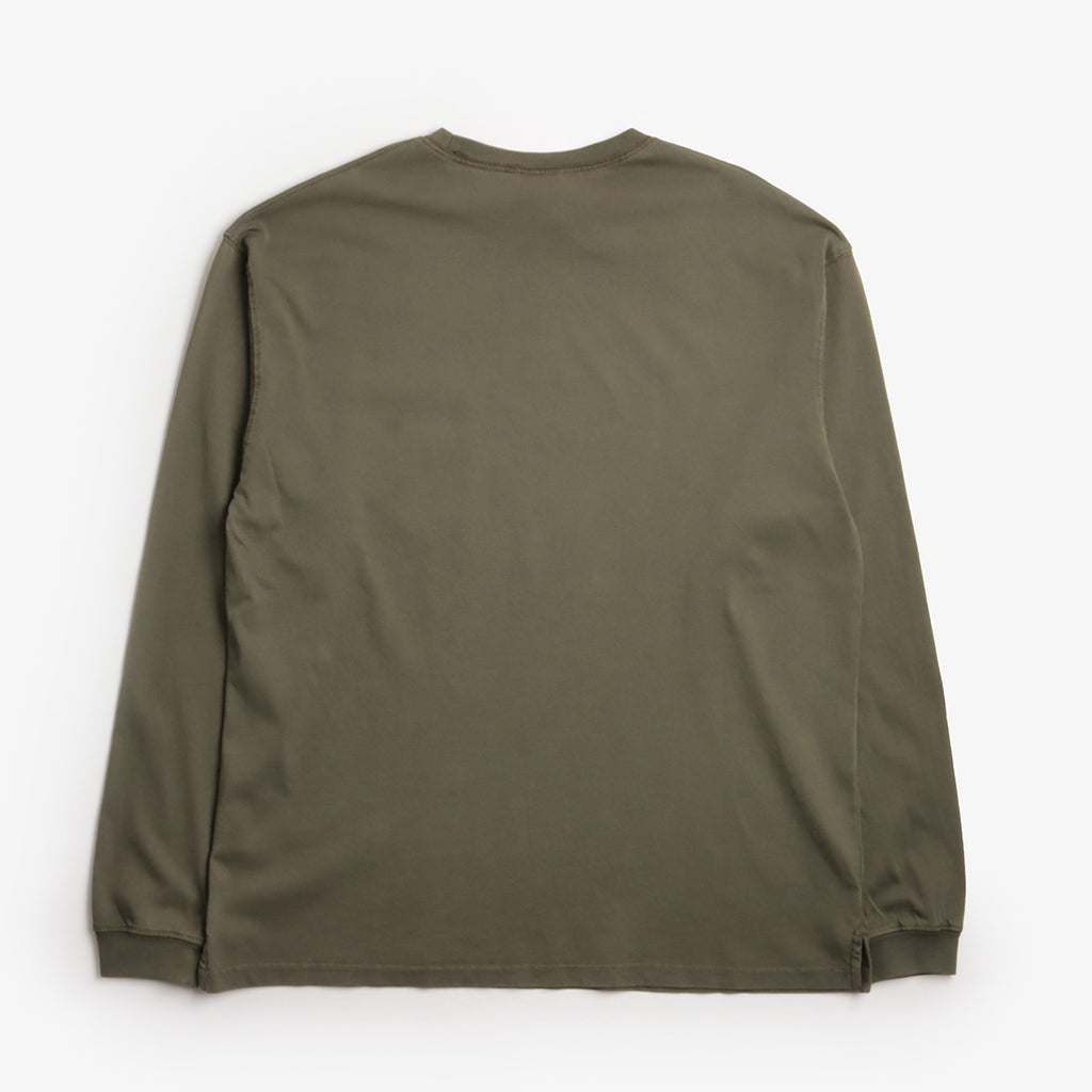 FrizmWORKS Pigment Pocket Long Sleeve T-Shirt, Olive, Detail Shot 2