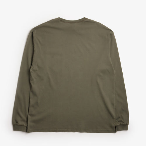 FrizmWORKS Pigment Pocket Long Sleeve T-Shirt, Olive, Detail Shot 2