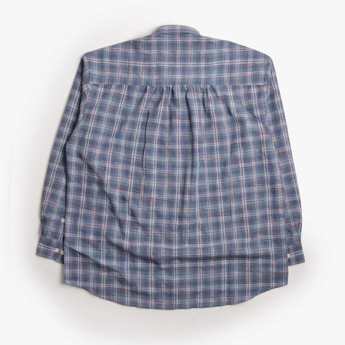 FrizmWORKS Uneven Check Shirt, Blue, Detail Shot 2