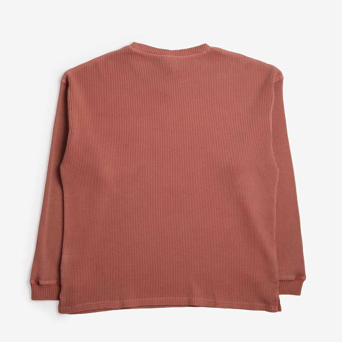 FrizmWORKS Pigment Dyeing Waffle Pocket T-Shirt, Pink, Detail Shot 4