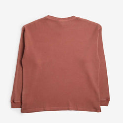 thumbnail FrizmWORKS Pigment Dyeing Waffle Pocket T-Shirt, Pink, Detail Shot 4