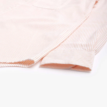FrizmWORKS OG Stripe Oversized Shirt, Orange, Detail Shot 3