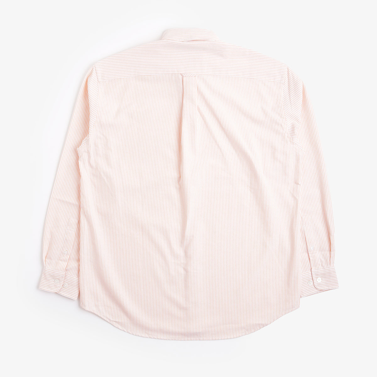 FrizmWORKS OG Stripe Oversized Shirt, Orange, Detail Shot 4