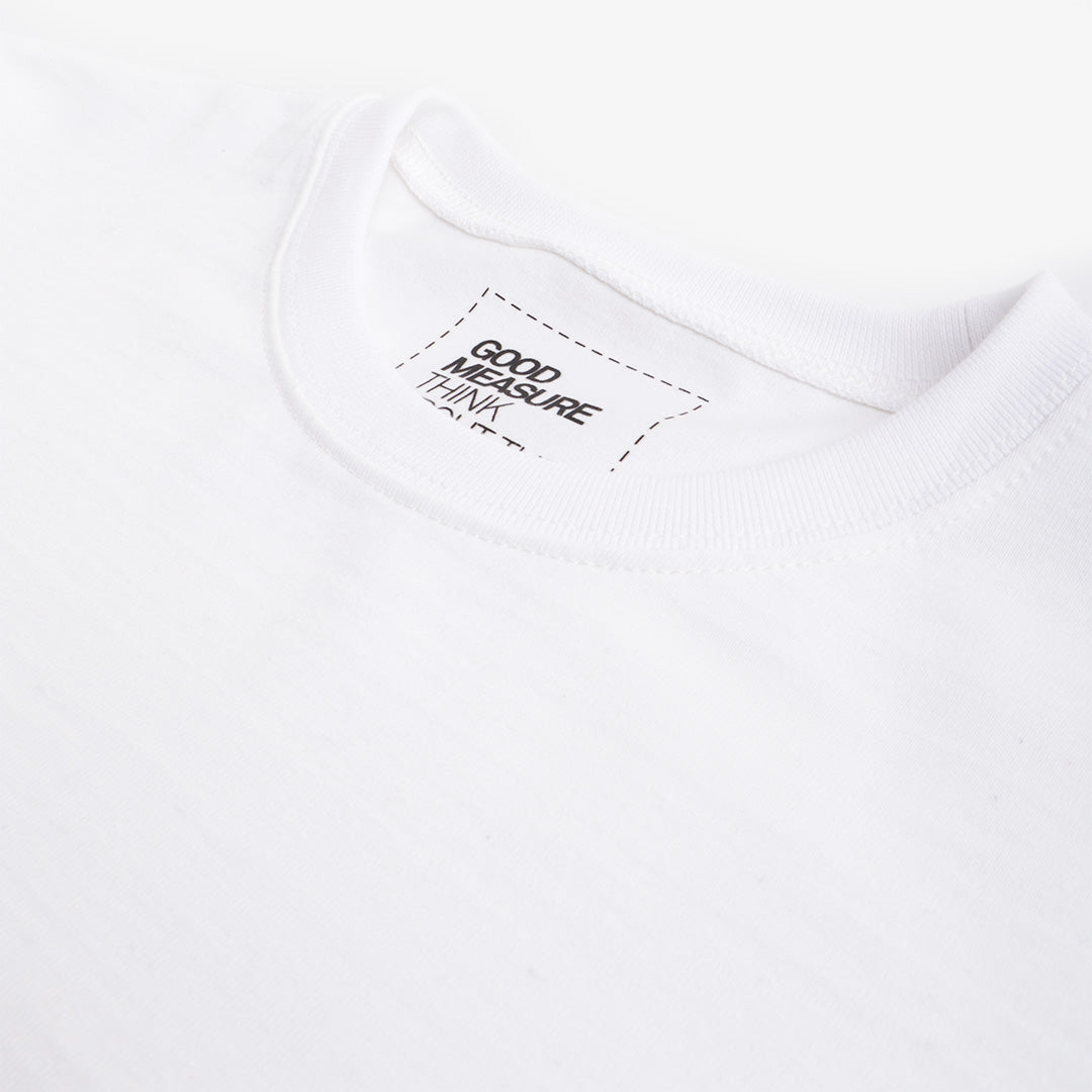 Good Measure M-4 Heavyweight T-Shirt, White, Detail Shot 2
