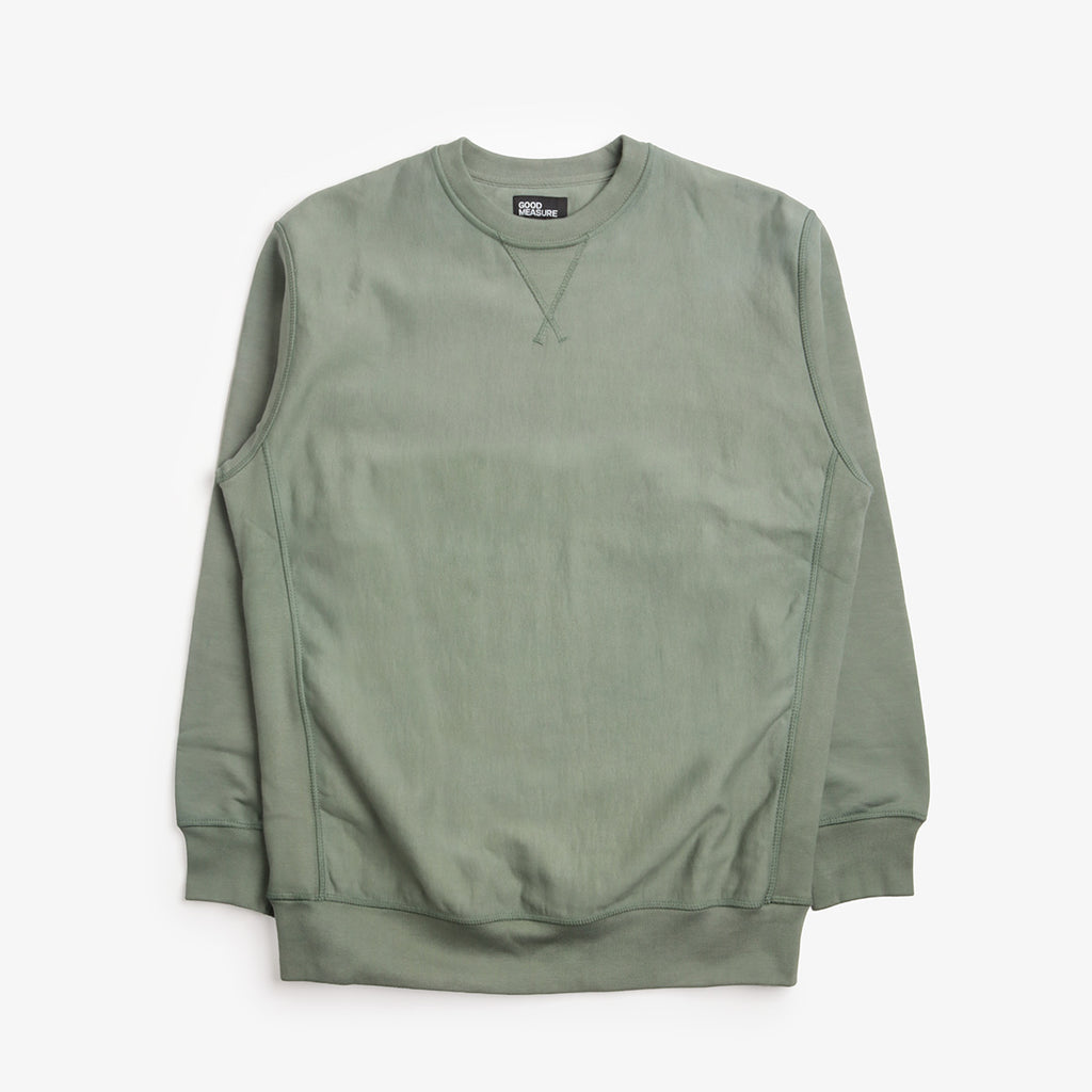 Good Measure M-21 Junglist Green Hand Dyed Crew Neck Sweat
