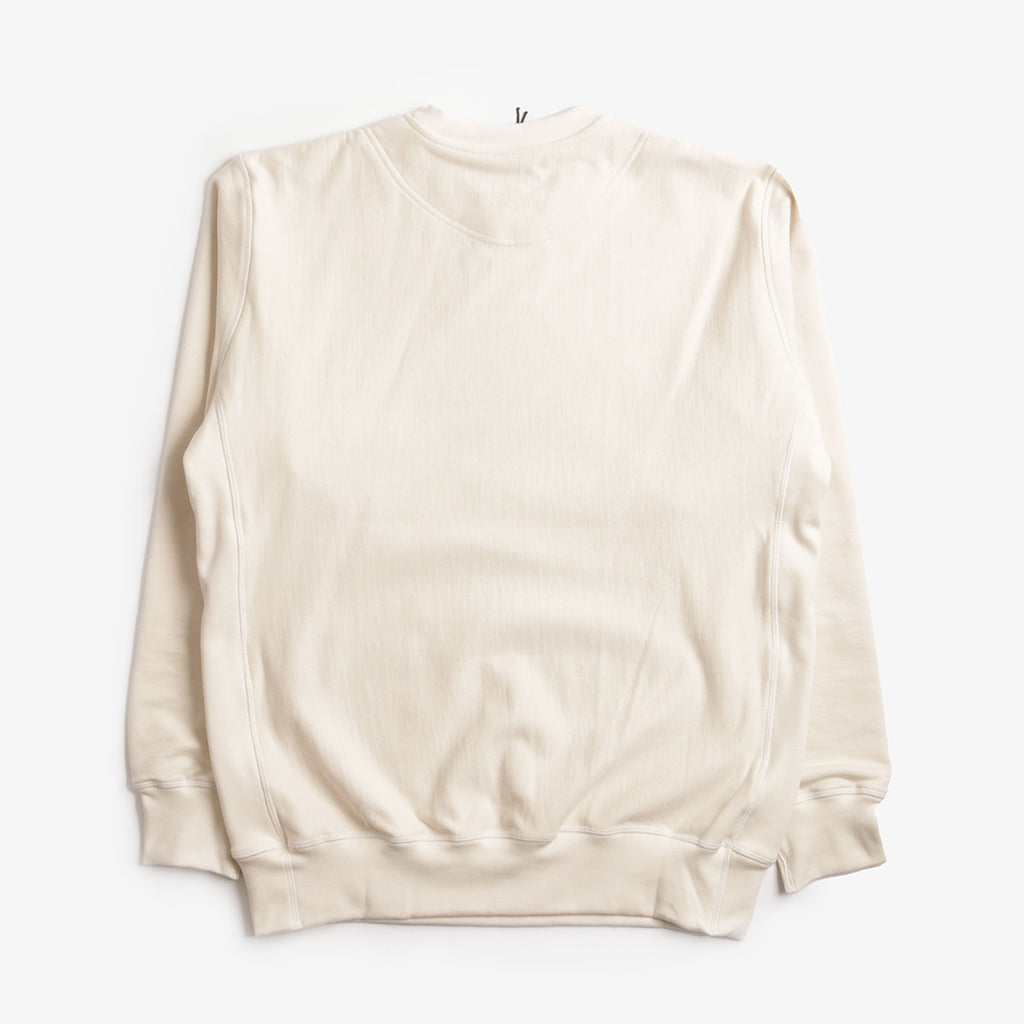 Good Measure M-21 Heavyweight Crew Neck Sweatshirt, Ecru, Detail Shot 3