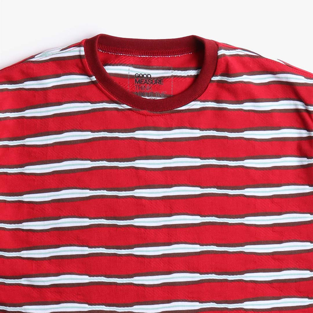 Good Measure M-4 Dead Stock Vintage Surf Tee, Red White, Detail Shot 2