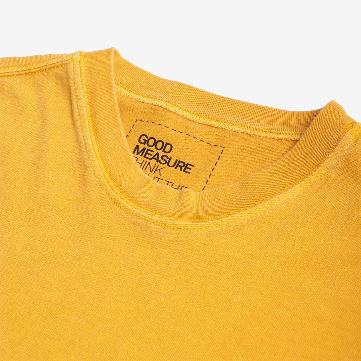 Good Measure M-4 Heavyweight T-Shirt, Mellow Yellow, Detail Shot 2