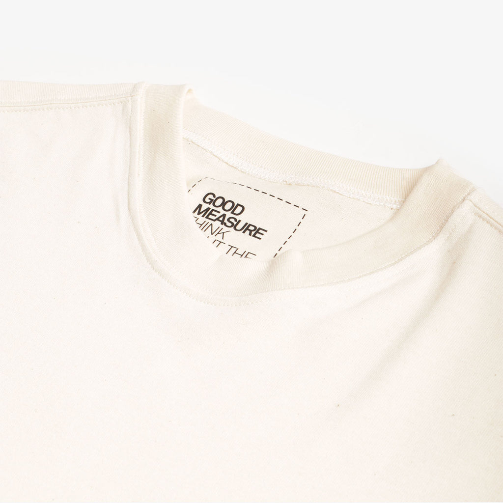 Good Measure M-4 Heavyweight T-Shirt, Ecru, Detail Shot 2