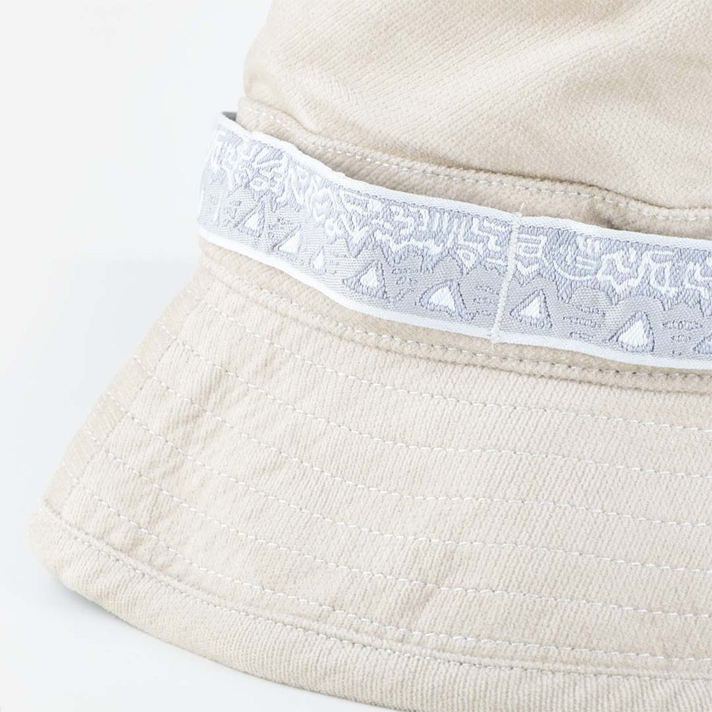 Gramicci x And Wander JQ Tape Corduroy Hat, Beige, Detail Shot 2