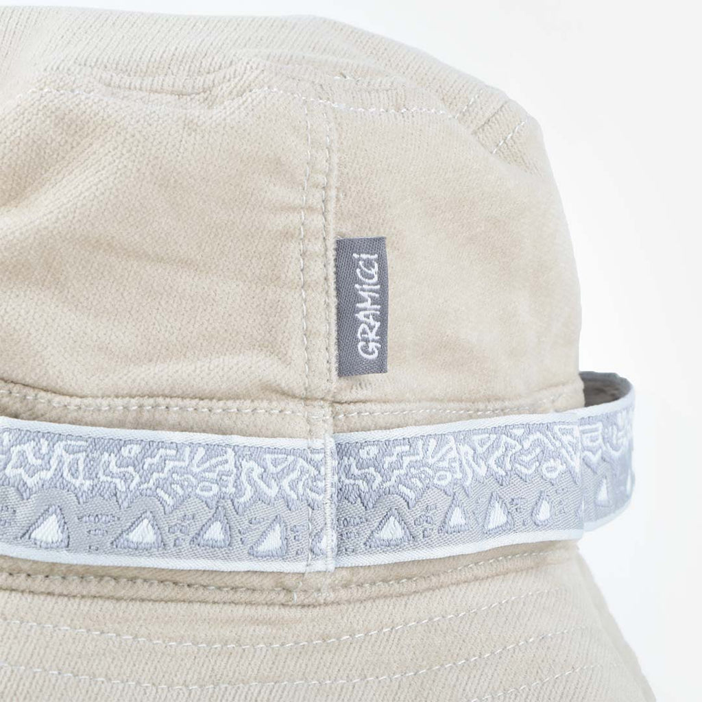 Gramicci x And Wander JQ Tape Corduroy Hat, Beige, Detail Shot 3