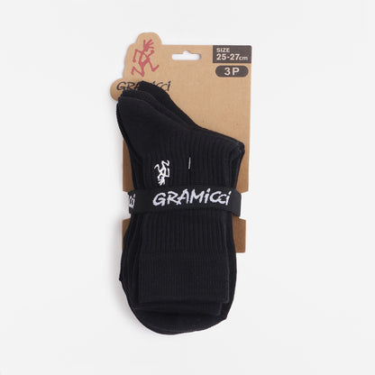 Gramicci Basic Crew Socks, Black, Detail Shot 2