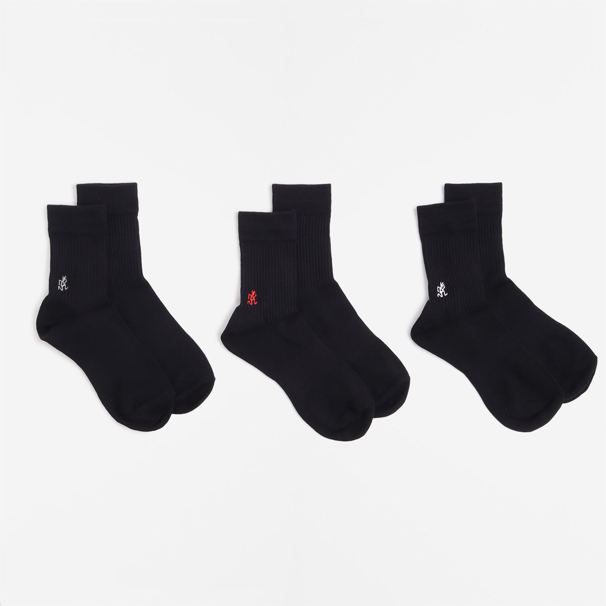 Gramicci Basic Crew Socks, Black, Detail Shot 1
