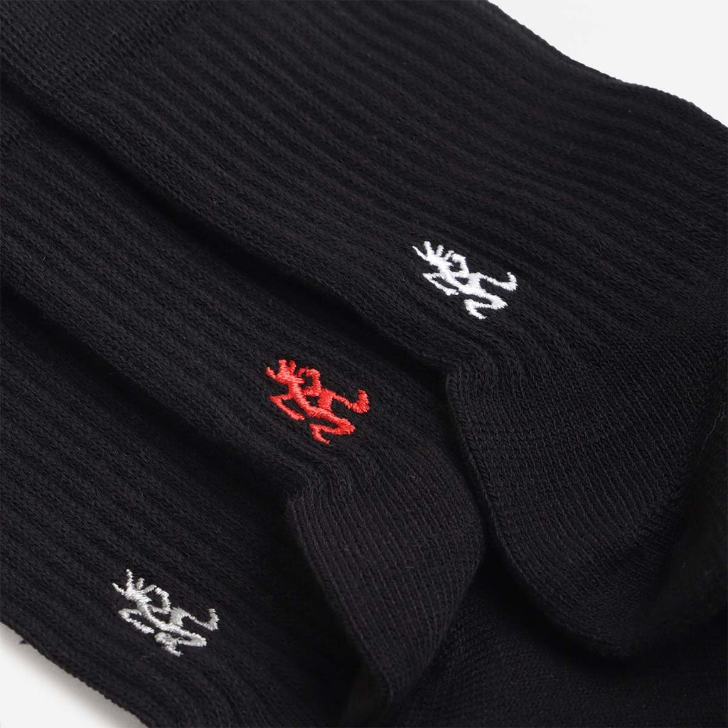 Gramicci Basic Crew Socks, Black, Detail Shot 3