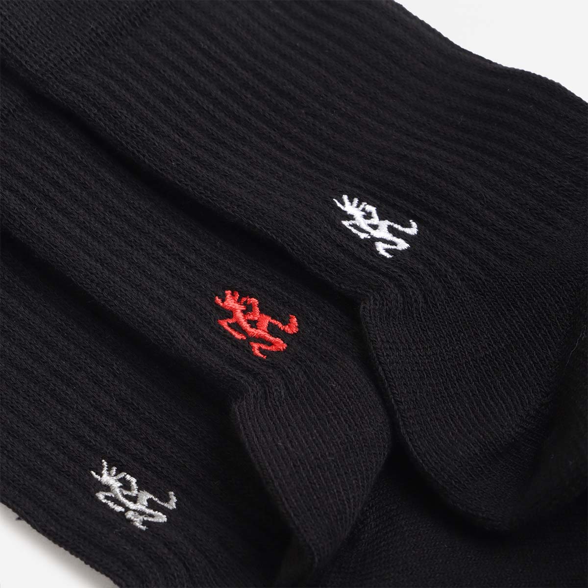 Gramicci Basic Crew Socks, Black, Detail Shot 3
