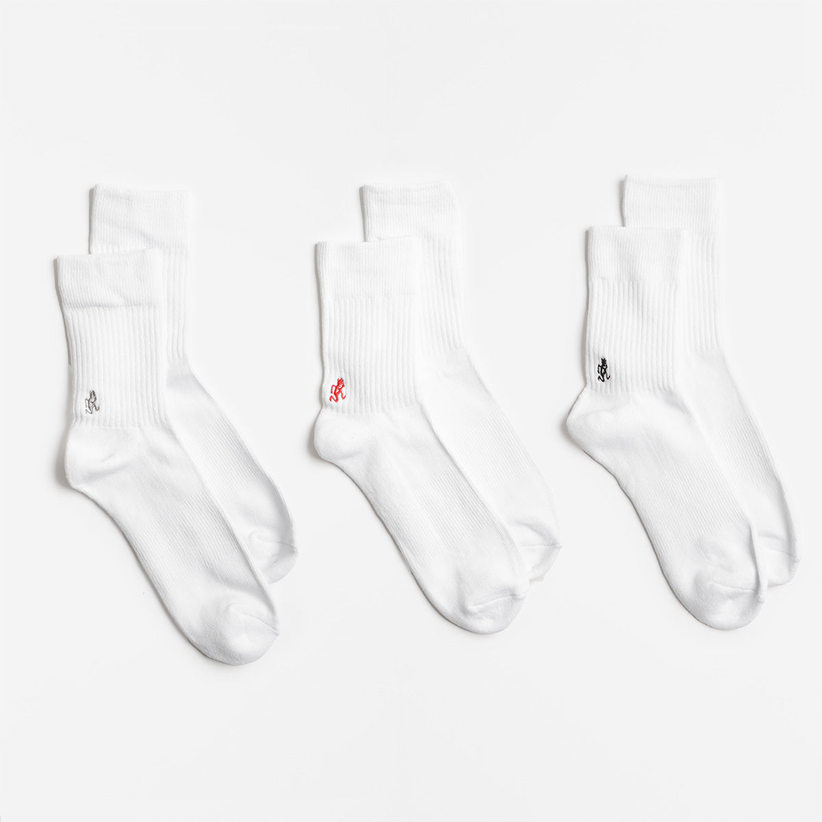 Gramicci Basic Crew Socks, White, Detail Shot 2