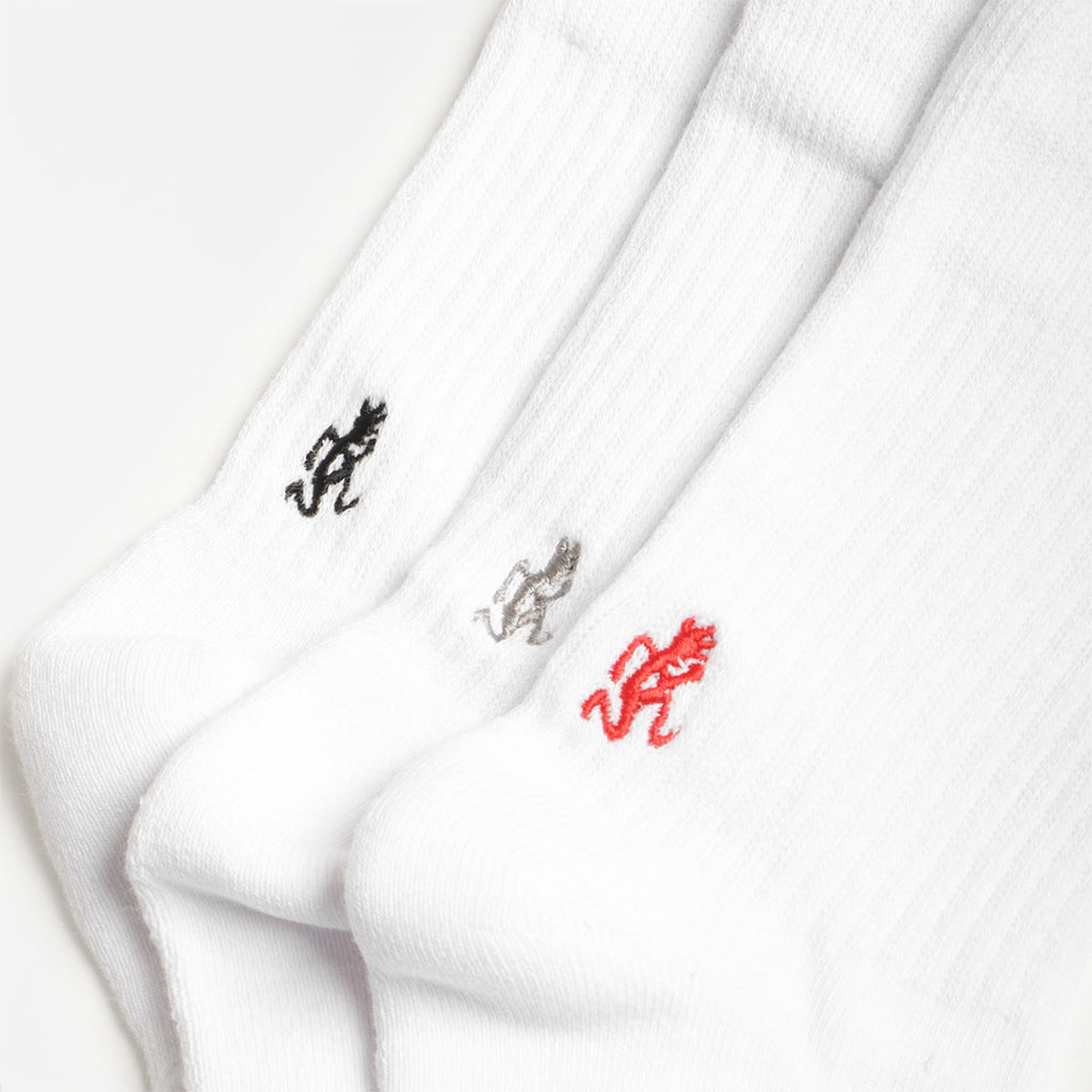 Gramicci Basic Crew Socks, White, Detail Shot 3
