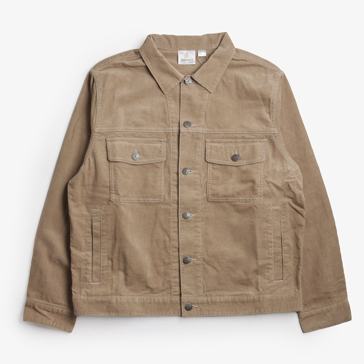 Gramicci Corduroy Trucker Jacket, Beige, Detail Shot 1