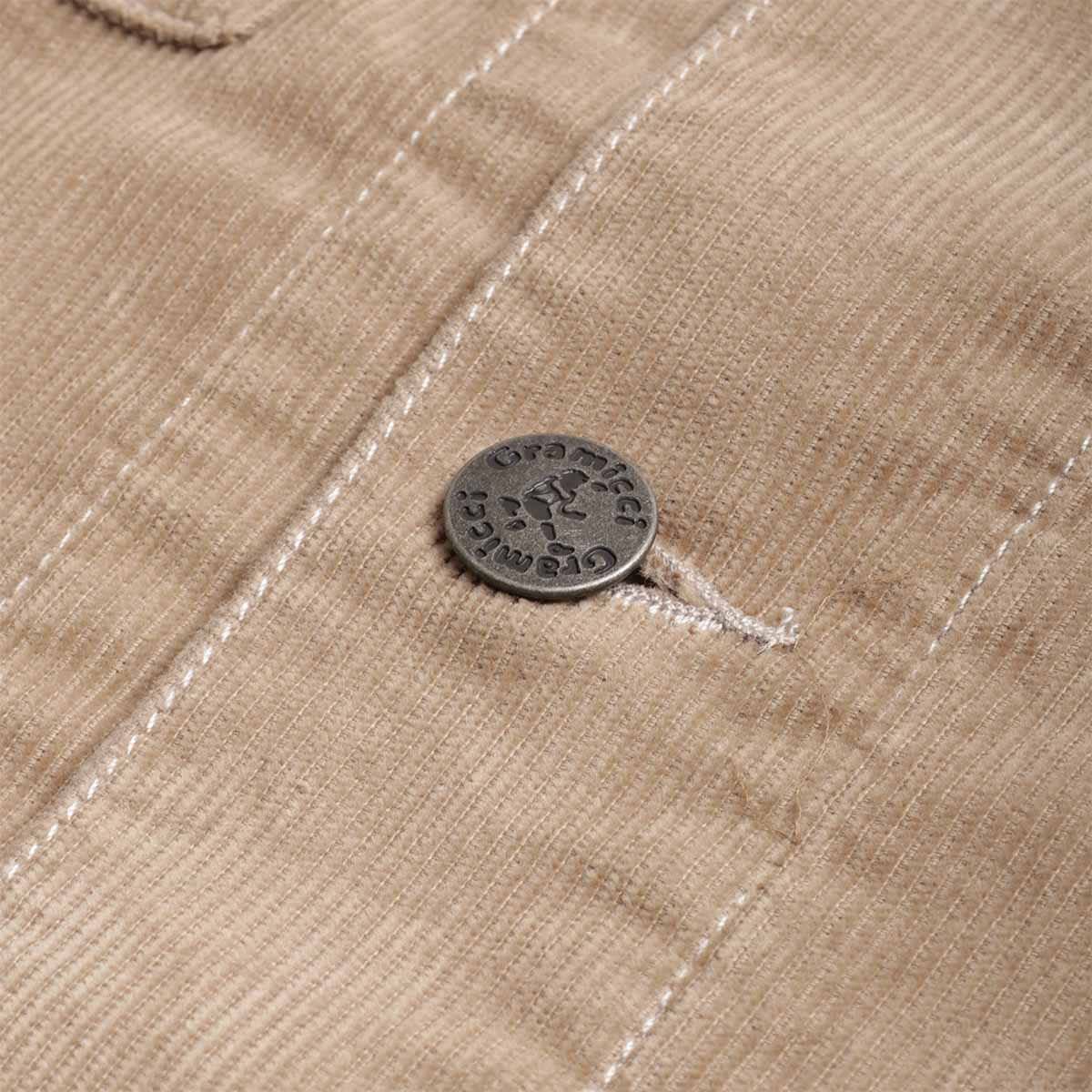 Gramicci Corduroy Trucker Jacket, Beige, Detail Shot 4