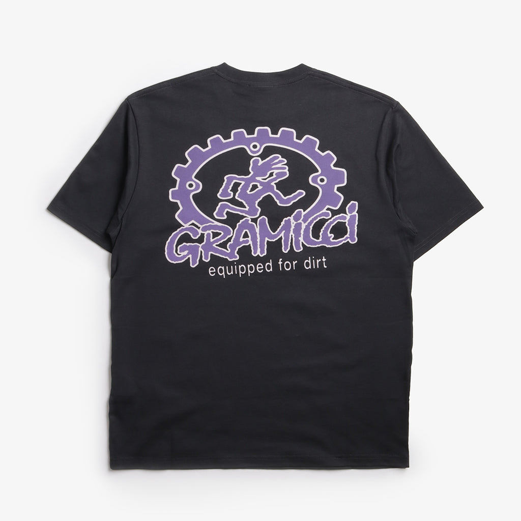 Gramicci Equipped For Dirt T-Shirt, Black, Detail Shot 2