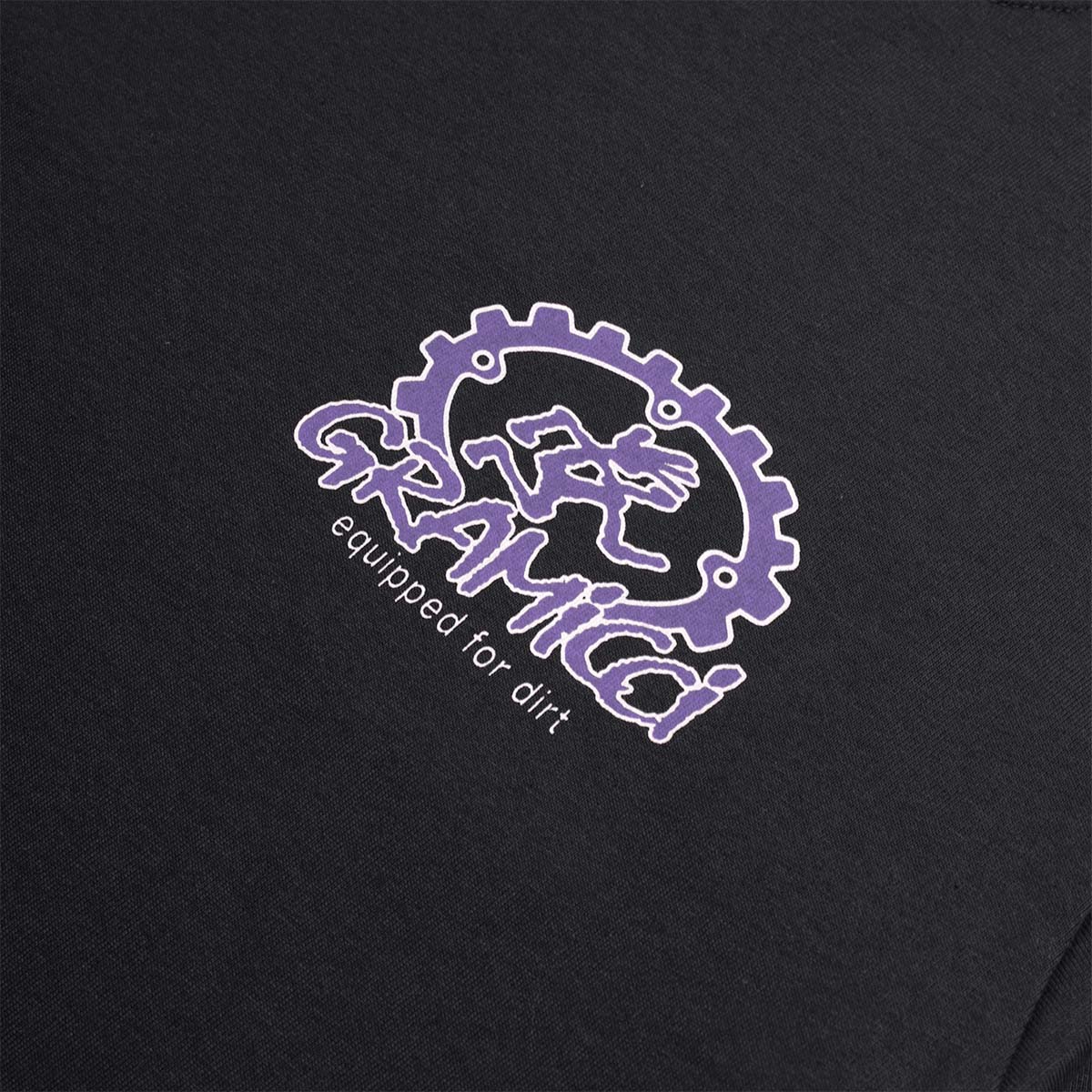 Gramicci Equipped For Dirt T-Shirt, Black, Detail Shot 3