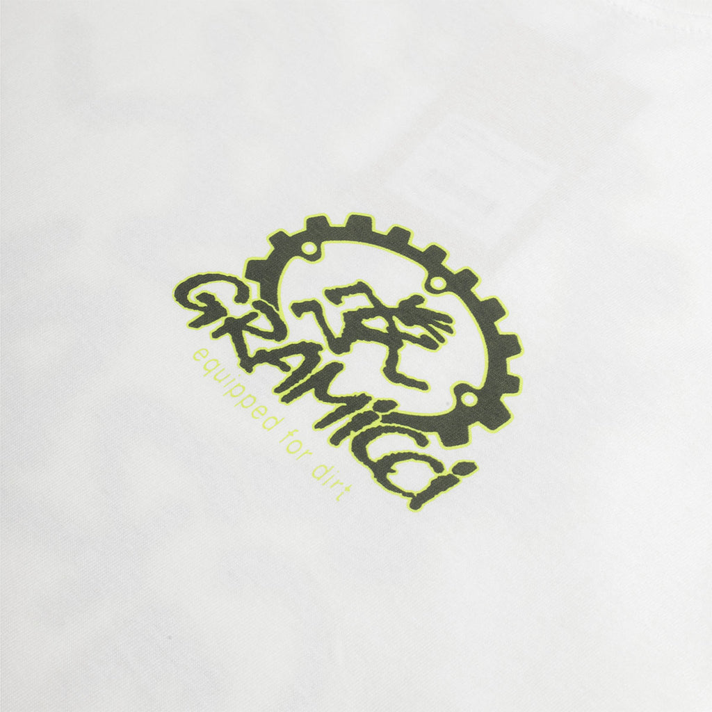 Gramicci Equipped For Dirt T-Shirt, White, Detail Shot 3