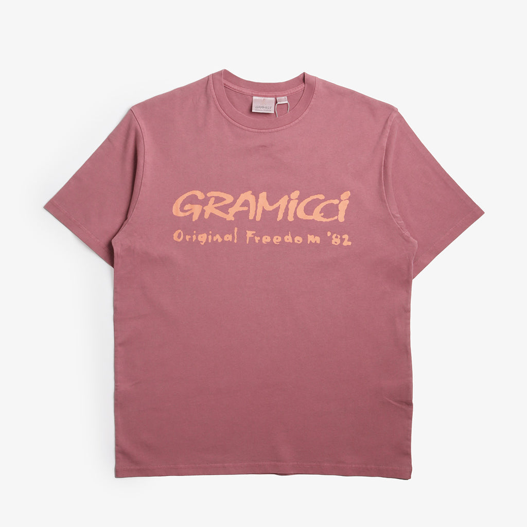 Gramicci Freedom T-Shirt, Red Pigment, Detail Shot 1