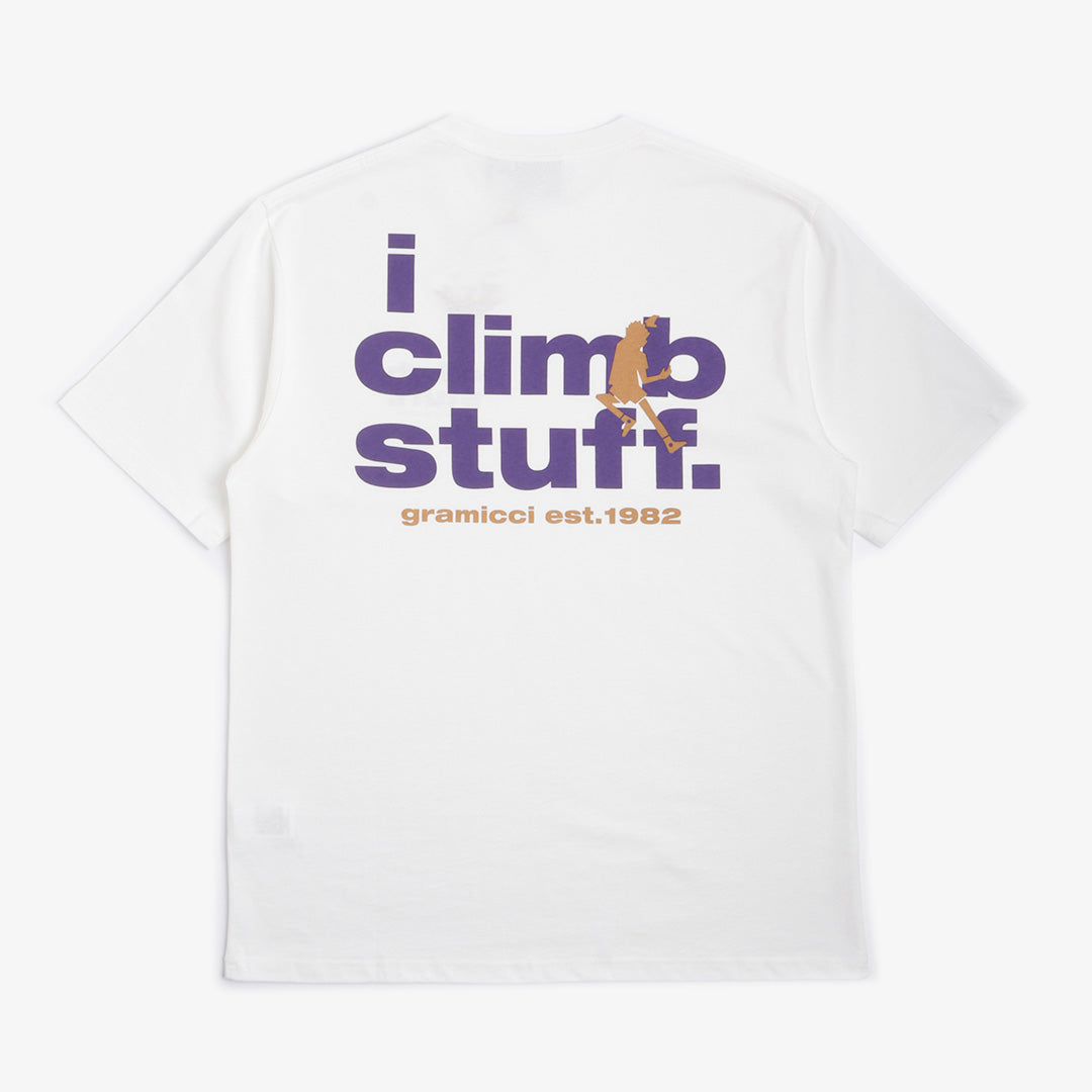 Gramicci I Climb Stuff T-Shirt, White, Detail Shot 7