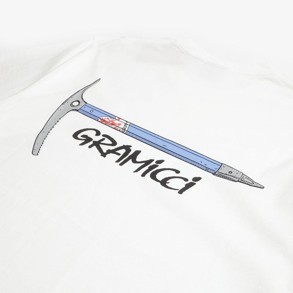 Gramicci Ice Axe T-Shirt, White, Detail Shot 3