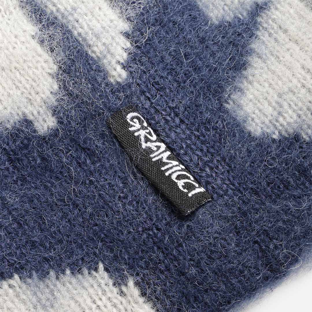 Gramicci Mohair Burly Runningman Beanie, Midnight, Detail Shot 3