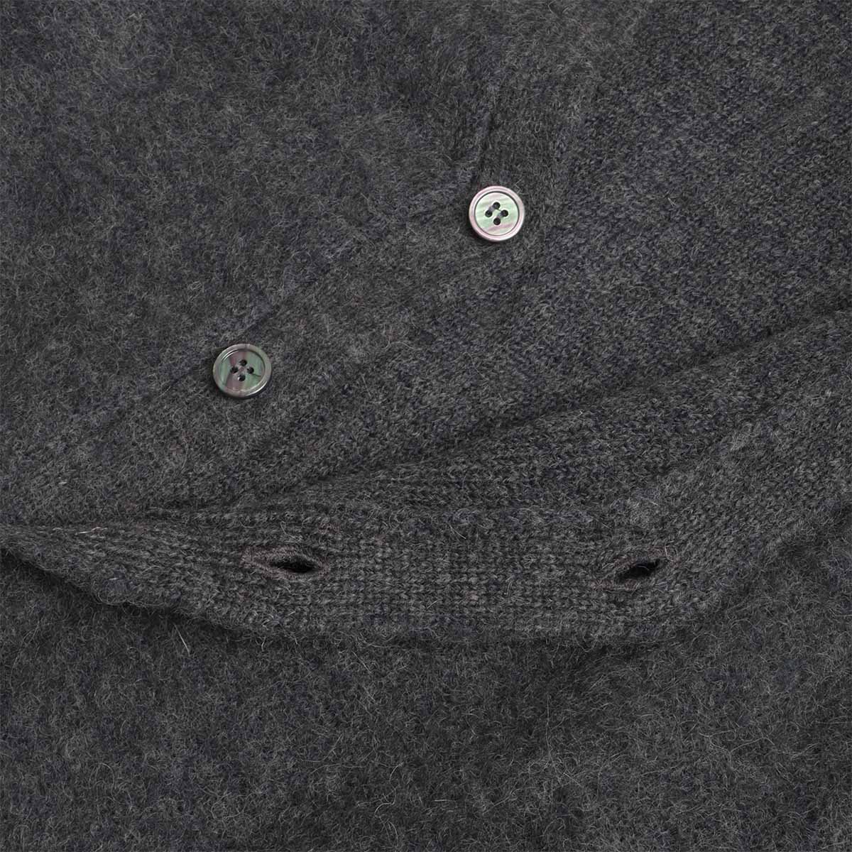Gramicci Mohair Cardigan, Charcoal, Detail Shot 4