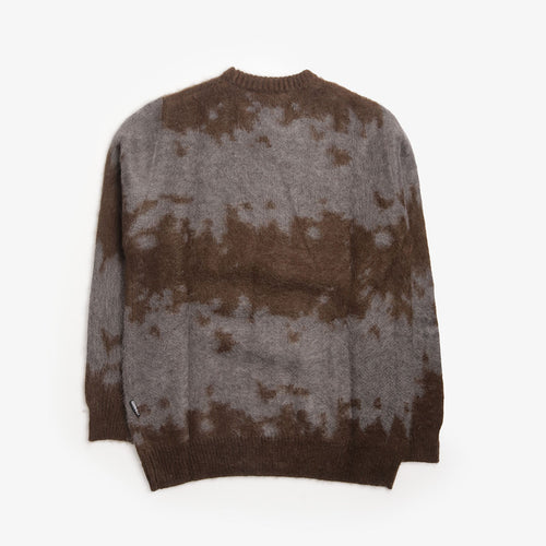 Gramicci Mohair Splatter Sweater in Slate Splatter, back view