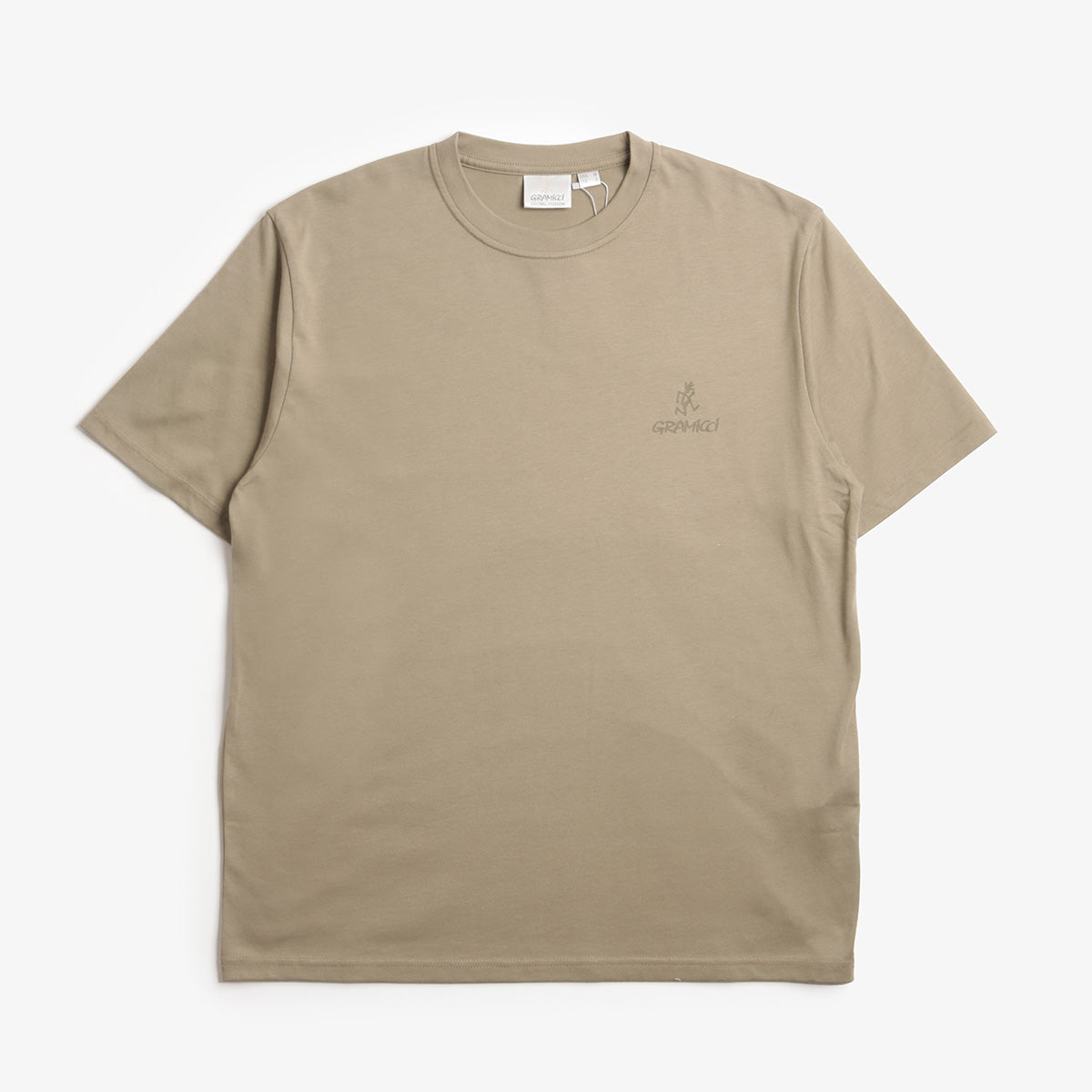Gramicci One Point Logo T-Shirt, Khaki, Detail Shot 1
