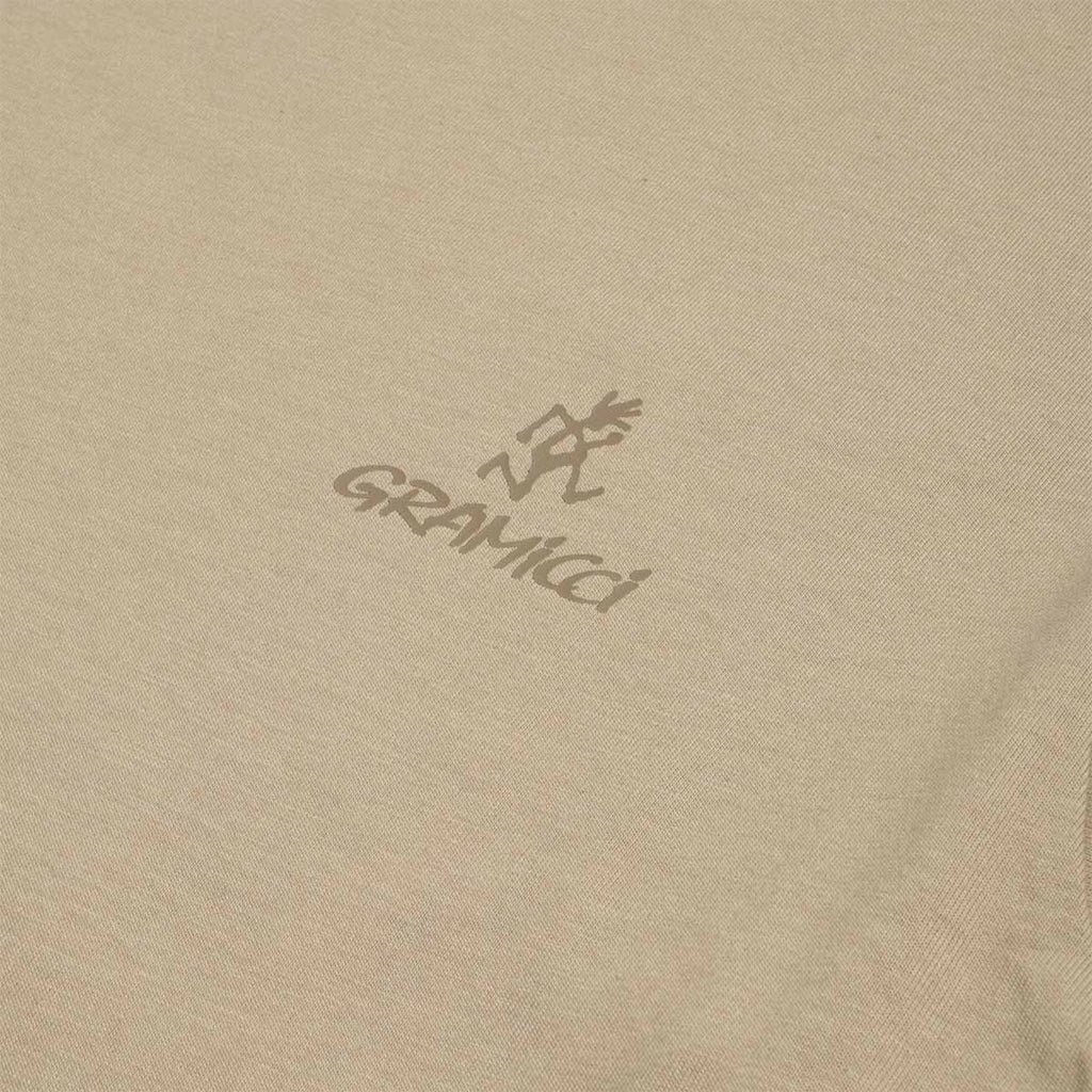 Gramicci One Point Logo T-Shirt, Khaki, Detail Shot 2