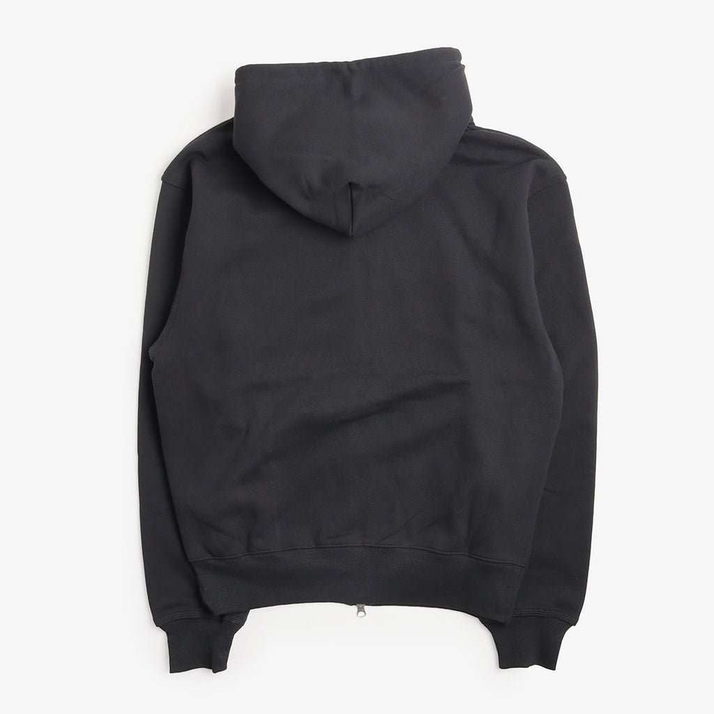 Gramicci One Point Zip Hooded Sweatshirt in Vintage Black, back view