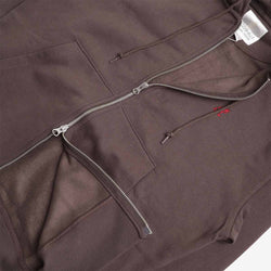 thumbnail Gramicci One Point Zip Hoodie, Deep Brown, Detail Shot 3