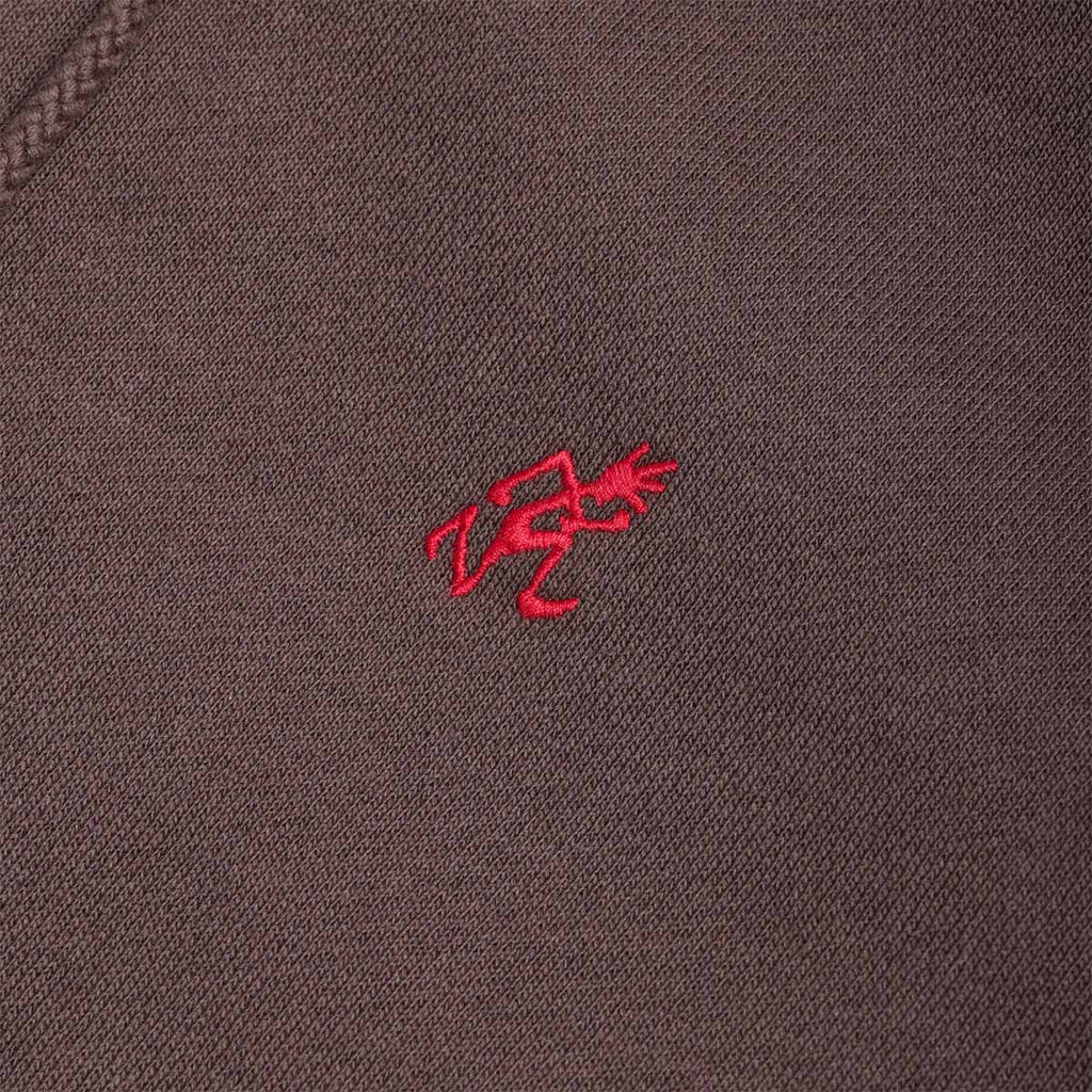 Gramicci One Point Zip Hoodie, Deep Brown, Detail Shot 4