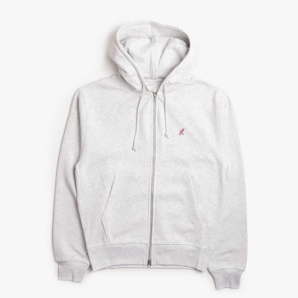 Gramicci One Point Zip Hoodie, Heather Ash, Detail Shot 1