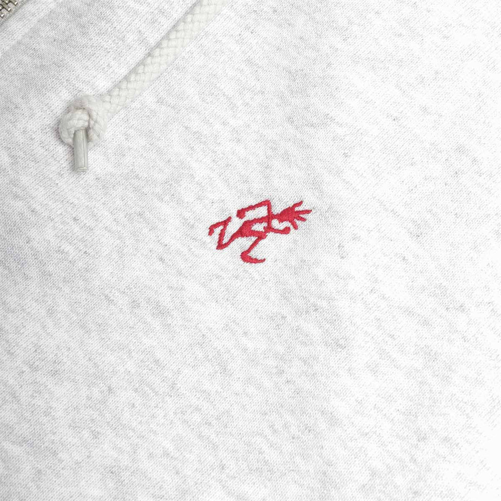 Gramicci One Point Zip Hoodie, Heather Ash, Detail Shot 4