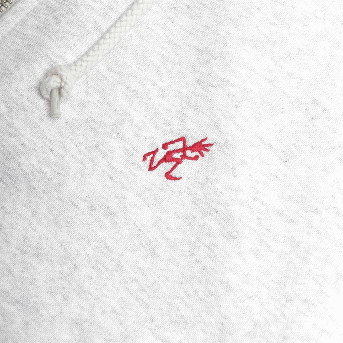 Gramicci One Point Zip Hoodie, Heather Ash, Detail Shot 4