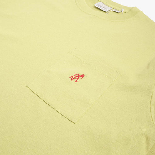 Red Gramicci logo on chest pocket, Sweet Pea cotton tee