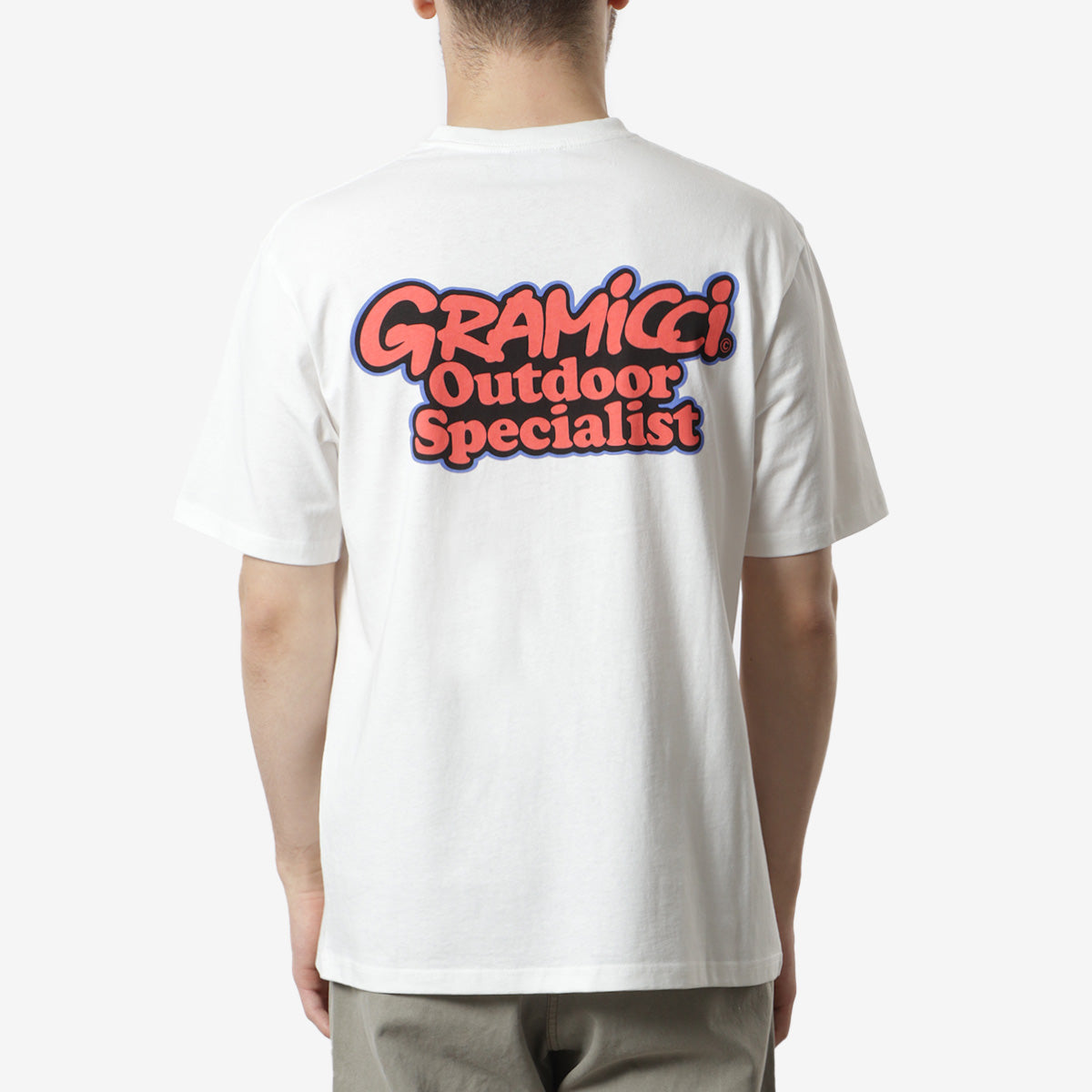 Gramicci Outdoor Specialist T-Shirt, White, Detail Shot 2