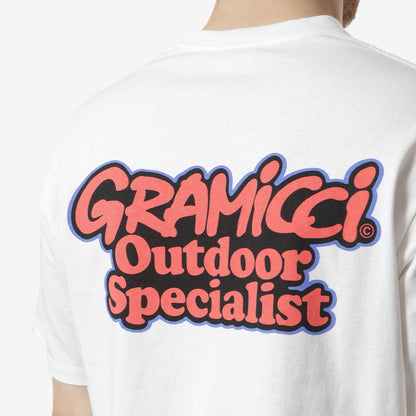 Gramicci Outdoor Specialist T-Shirt, White, Detail Shot 4