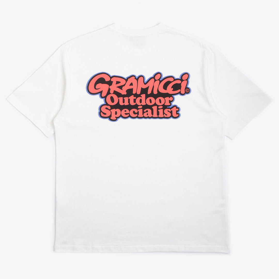 Gramicci Outdoor Specialist T-Shirt, White, Detail Shot 7