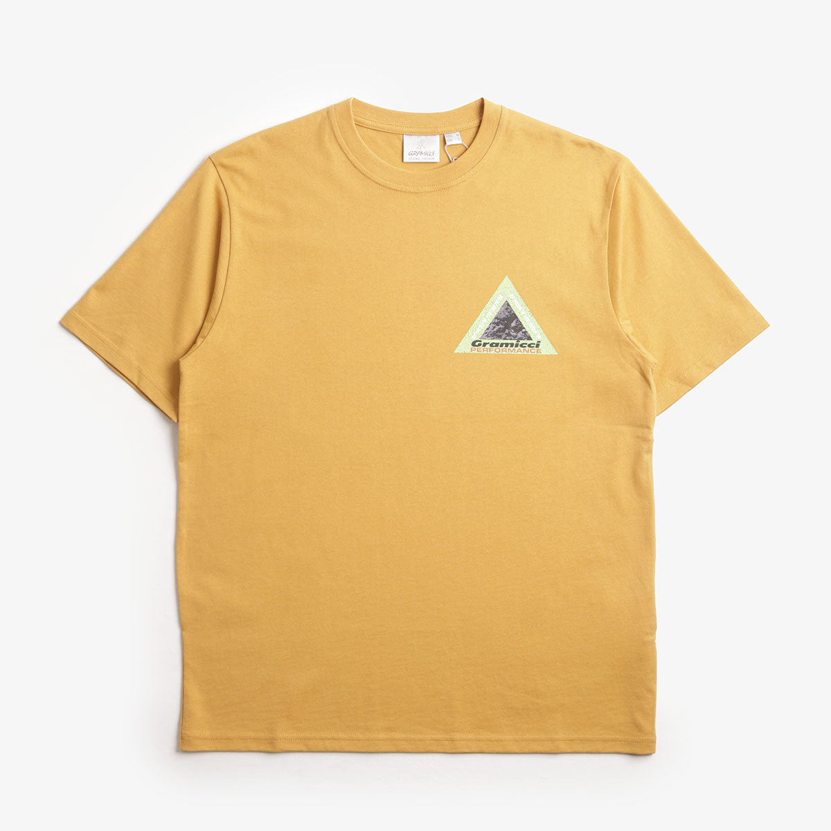 Gramicci Performance T-Shirt, Mustard, Detail Shot 2