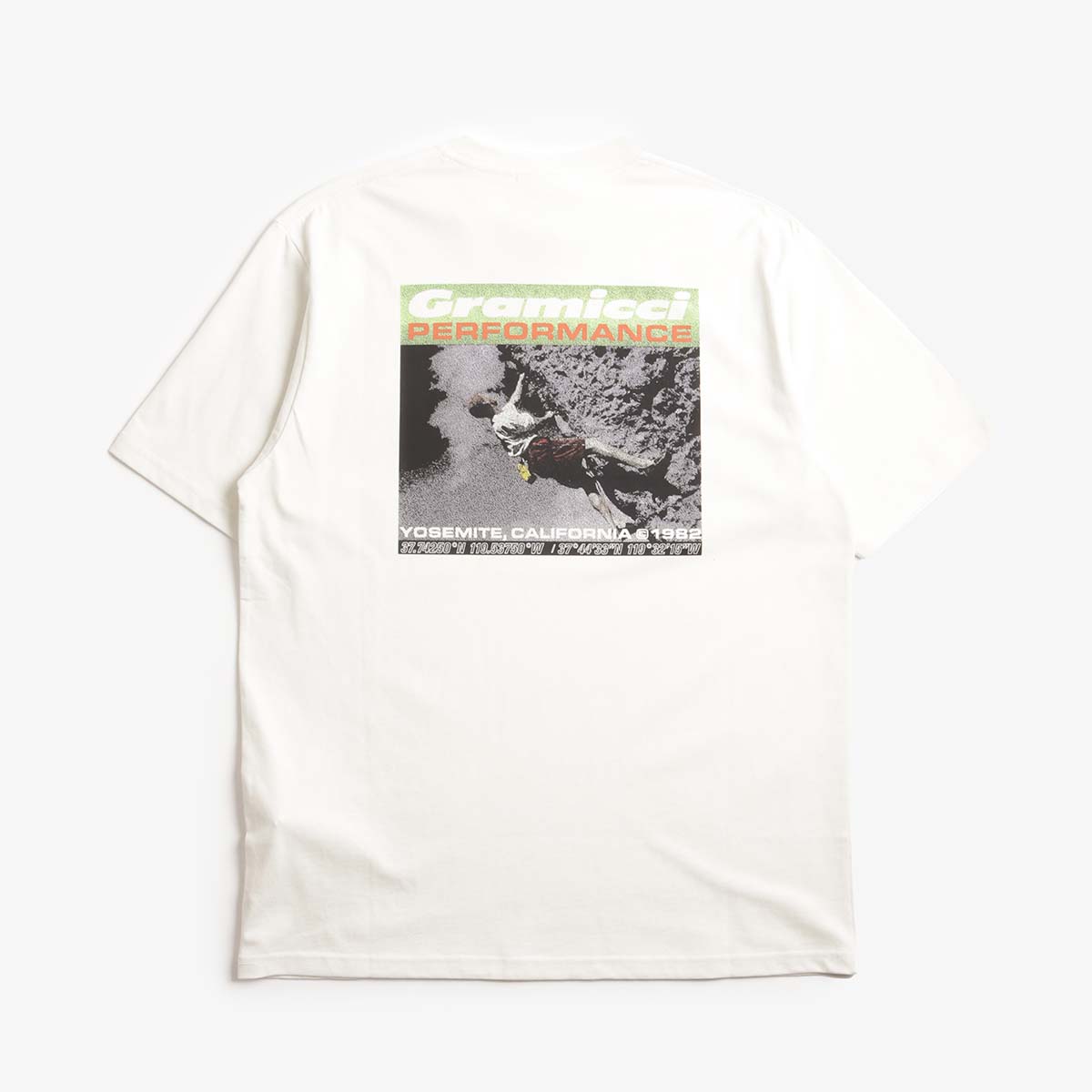 Gramicci Performance T-Shirt, Vintage White, Detail Shot 1