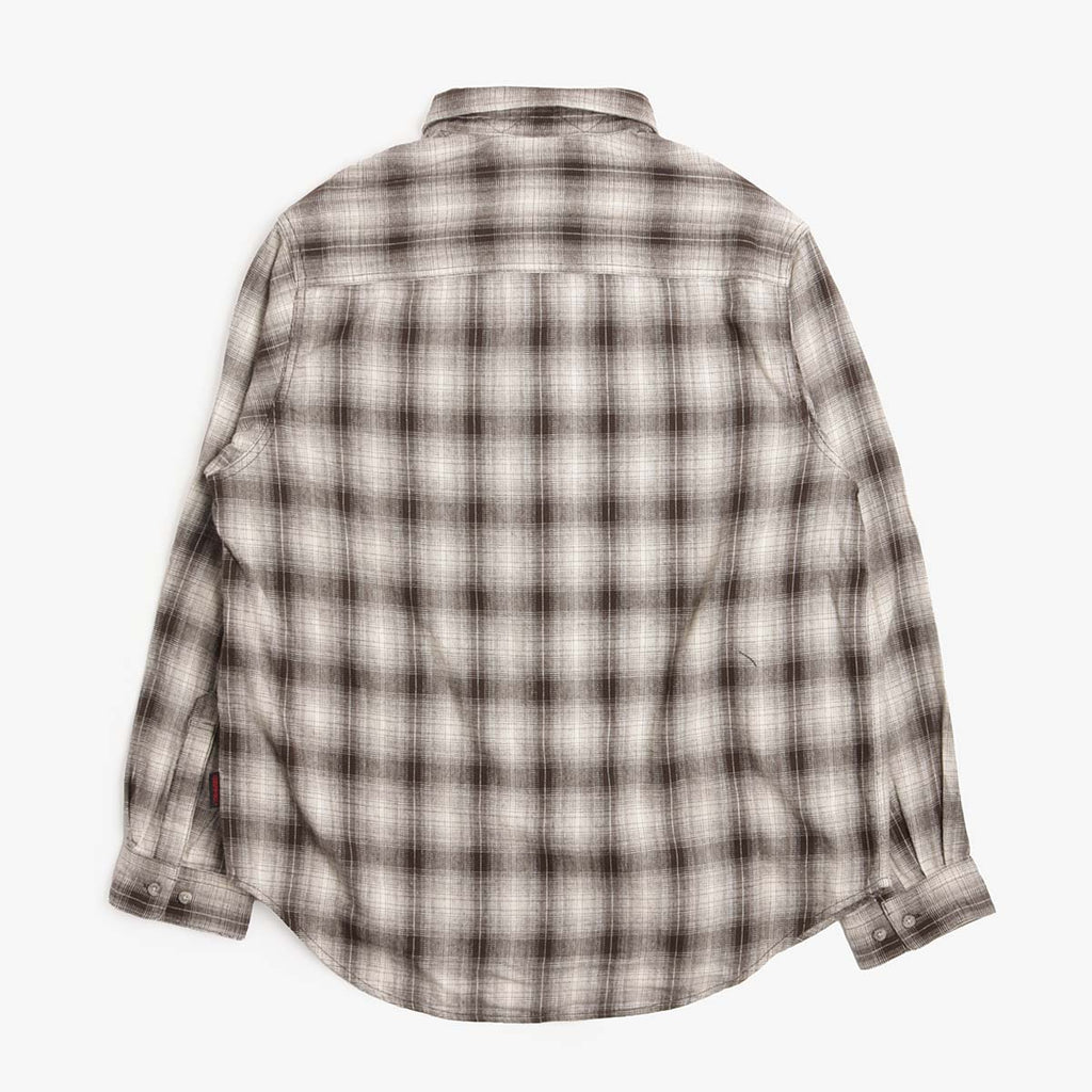 Gramicci Piled Flannel Shirt in Slate Grey, back view